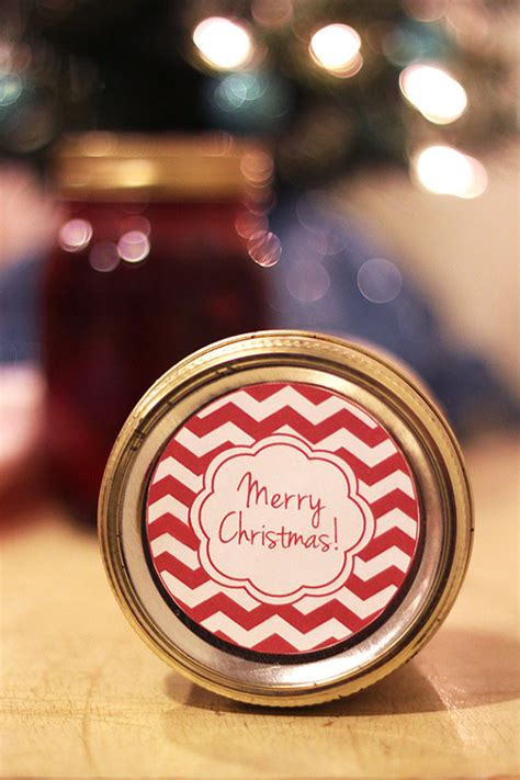 Printable Christmas Mason Jar Label Chevron Canning Jar Etsy