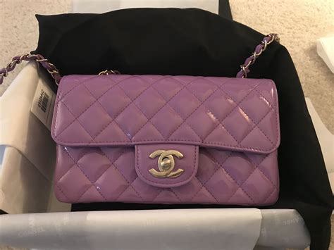 Chanel Purple Patent Mini 💕 Best Designer Bags Bags Shoulder Bag