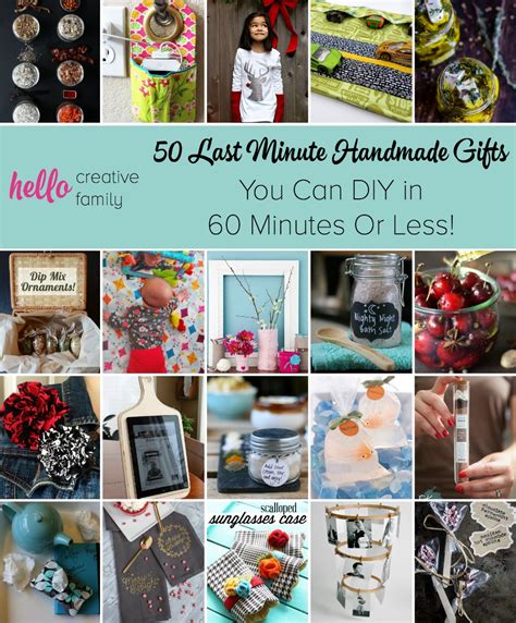 Putting your heart into something thoughtful means so much more than spending money. 50+ Last Minute Handmade Gifts You Can DIY in 60 Minutes ...