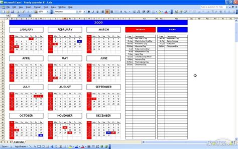 Perpetual Calendar For Excel Free Calendar Template
