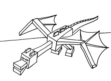 Lego Minecraft Ender Dragon Coloring Pictures