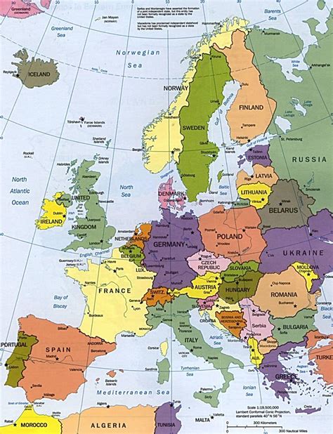 Map Of Continent Europe