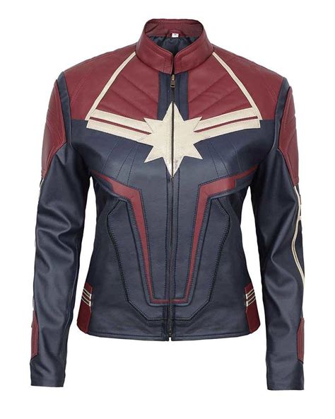 Avengers Endgame Captain Marvel Faux Leather Jacket Mready