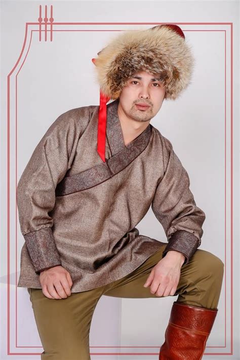 Brown Male Shirt Mongol People Brown Fashion Mens Fashion Mongolian