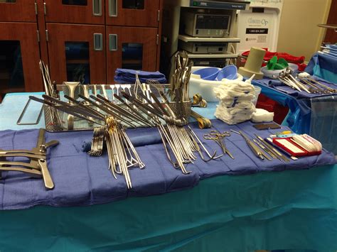 Thoracotomyrib Dissection Set Up Back Table Surgical Tech Cvor