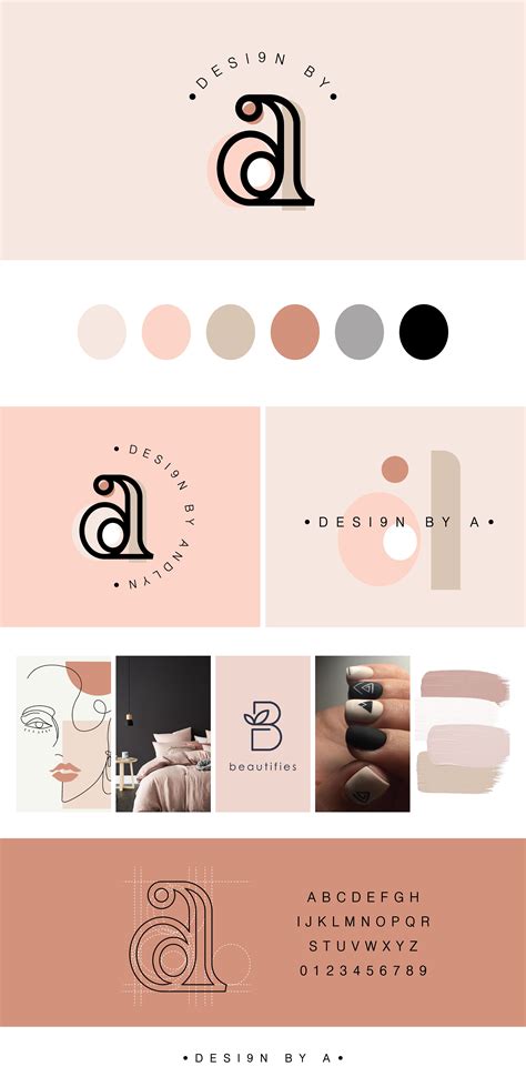 Custom Design Brand Board Branding Minimalist Custom Font For The