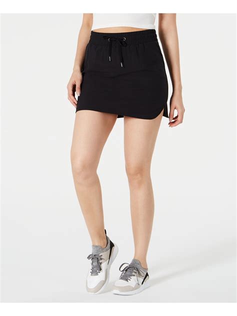 Ideology 50 0526 Black Tie Front Tennis Fitness Mini Active Wear Skirt