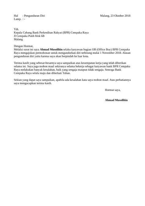Penjelasan lengkap seputar contoh surat pengunduran diri (resign) sangat cocok untuk kamu jadikan referensi. Contoh Surat Pengunduran Diri Karyawan Yang Baik Dan Resmi ...