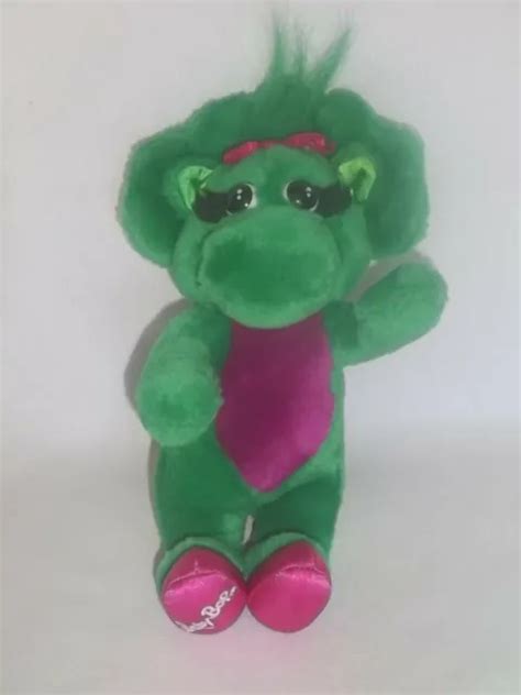 1992 Lyons 10and Plush Baby Bop Green Barney Dinosaur Purple Stuffed