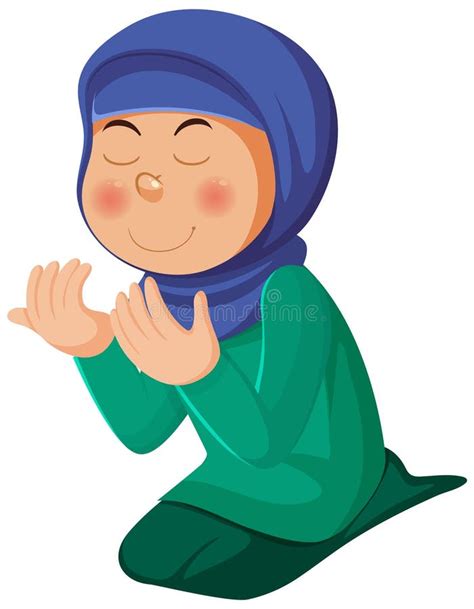 Muslim Girl Praying Vector Stock Vector Illustration Of Hijab 274260479