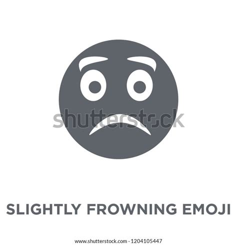 Slightly Frowning Emoji Icon Slightly Frowning Stock Vector Royalty