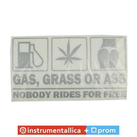 Наклейка Gas Grass Ass серая 22х12 см цена 3250 грн — Promua Id1399164272