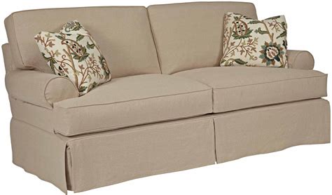 Samantha Two Seat Sofa With Slipcover Tailoring And Loose Pillow Back By