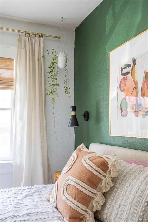 Maybe you would like to learn more about one of these? Green and White Main Bedroom Before + After - A Beautiful ...