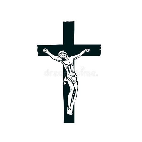 Crucificação Do Jesus Em Cruz Ilustração Do Vetor Ilustração De