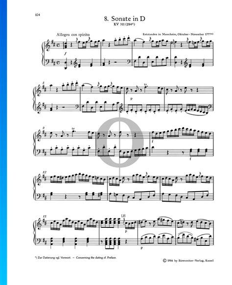 piano sonata no 8 d major kv 311 284c 1 allegro con spirito bladmuziek pianosolo pdf