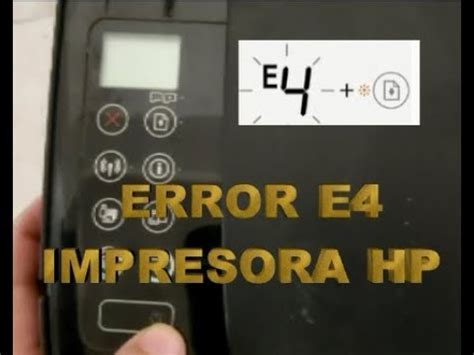 Error E Impresora Hp Youtube