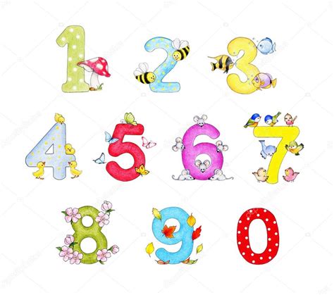 Images Number Cartoon Funny Numbers Cartoon — Stock Photo © Tchumak