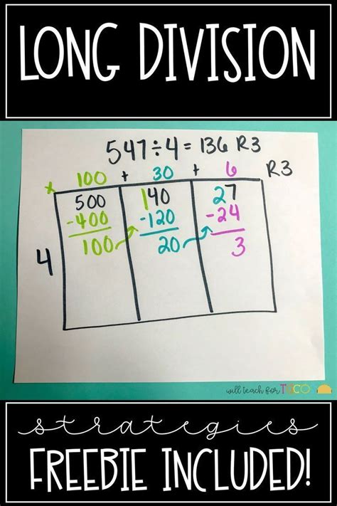 Free 3rd grade division worksheets, including the meaning of division, division facts, dividing by 10 and 100, division by whole tens and whole hundreds, division with remainders and long division (within 100). Long Division Strategies Part 2 | Upper elementary math, Fourth grade math, Fifth grade math
