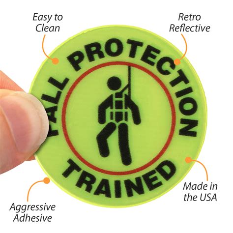 Fall Protection Trained Hard Hat Label Sku Hh 0572