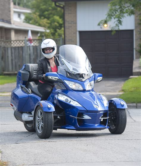 Three wheel motorcycles 3 wheel motorcycle can am spyder cl shoes leopard fashion 3rd wheel zoom zoom 14th century spiders. Three-wheeled Spyders finding a growing market with women ...