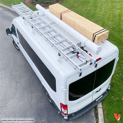 H1 Ladder Roof Rack For Ford Transit Cargo Van 2015 On Vantech Usa Inc