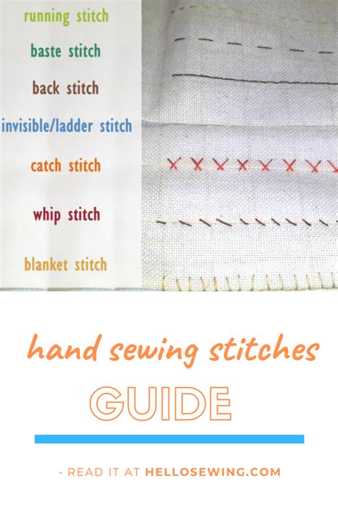 Guide To Basic Hand Sewing Stitches ⋆ Hello Sewing