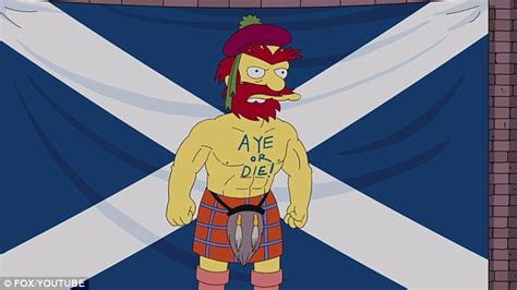 The Simpsons Groundskeeper Willie Says Yes In Scotland Independence