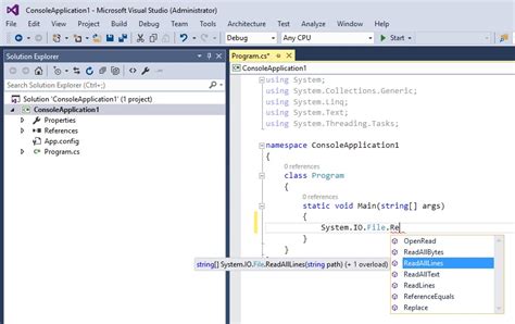 C Why Is Visual Studio Intellisense Not Showing Any Class