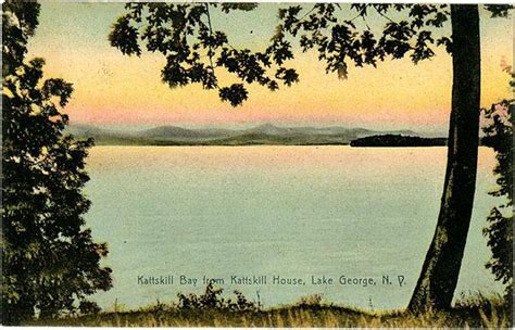 Lake George New York Kattskill Bay At Sunset Vintage Postcard Etsy