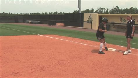 The normal distance between the bases on a fastpitch softball field are 60 feet. How to Base Run in Softball - YouTube