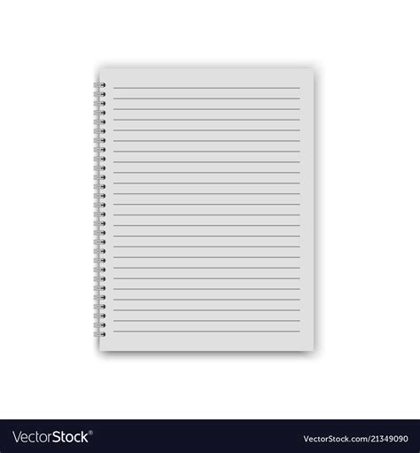 Realistic Notepad Template Royalty Free Vector Image