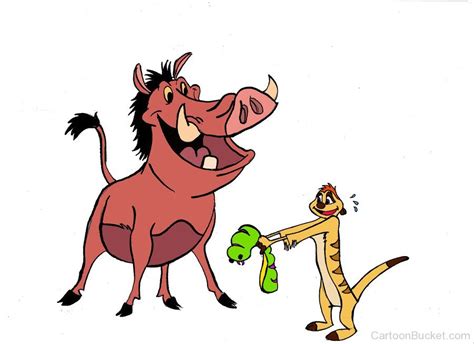 Timon Giving Bug To Pumbaa