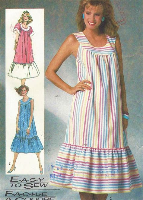 80s Simplicity Sewing Pattern 7481 Womens Summer Dress Easy To Etsy