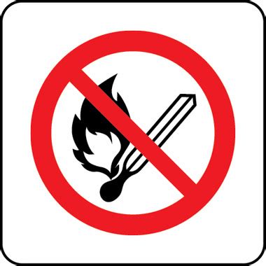 No Naked Light Symbol Sign Aura Sign Shop