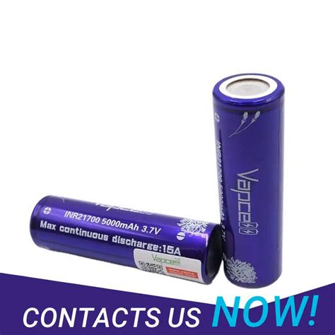 High Capacity Powerful Vapcell 5000mah 15a Inr21700 Li Ion Battery Cell 3 7v 21700 Rechargeable