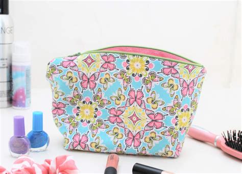 Quick Zipper Pouch Tutorial Free Cosmetic Bag Pattern Sew Simple Home