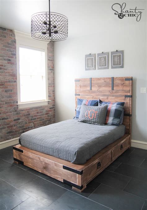 Diy Full Or Queen Size Storage Bed Shanty 2 Chic