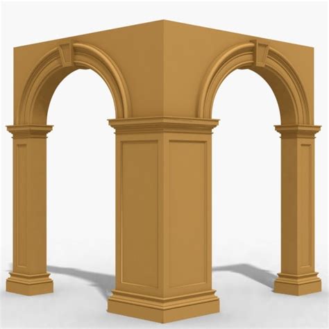 3d Model Of Arch Archway Wall
