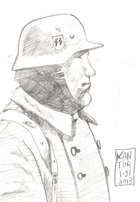 Ww2 German Soldier Drawing Sketch Coloring Page