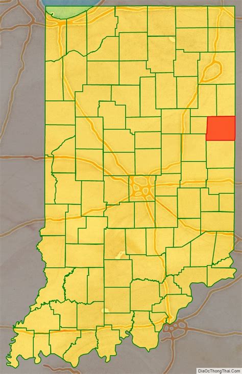 Map Of Jay County Indiana Địa Ốc Thông Thái