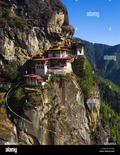 Tiger S Nest Taktshang Monastery Perched On Cliff Near Paro Bhutan