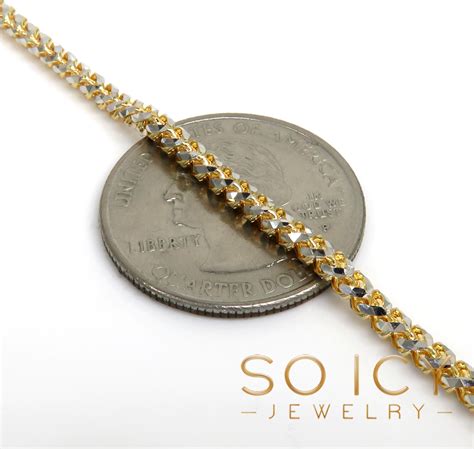 Buy 14k Two Gold Prism Cut Franco Chain 18 26 Inch 250mm Online At So