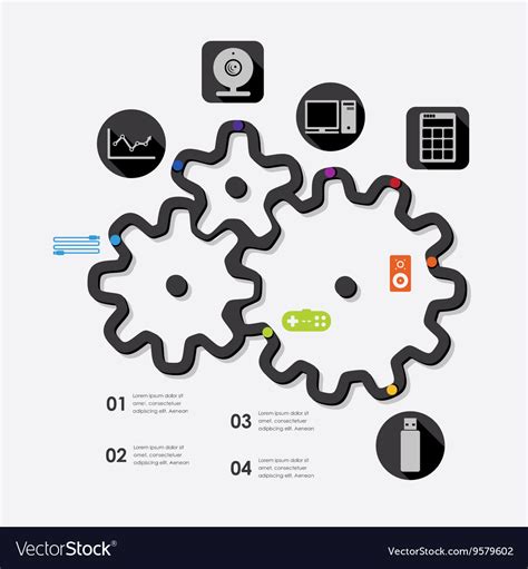 Technology Infographic Royalty Free Vector Image