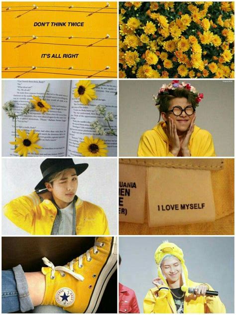Namjoon Yellow Aesthetic Moodboard 🌻 Bts Armys