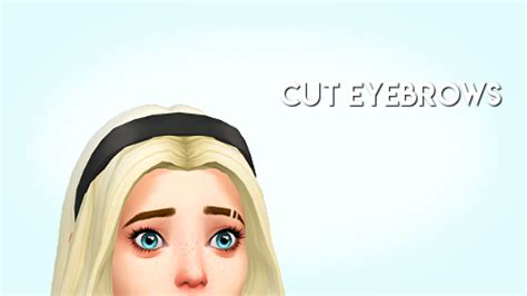Rayleen Cut Eyebrows Sims 4 Cc Maxis Match Sims Cc