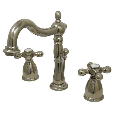 kingston brass victorian 8 in widespread 2 handle bathroom faucet in polished nickel hkb1976ax