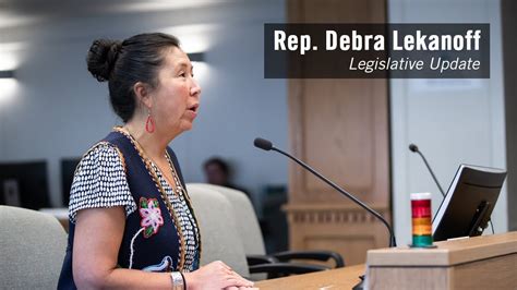 Rep Debra Lekanoff Legislative Update Week 7 Youtube