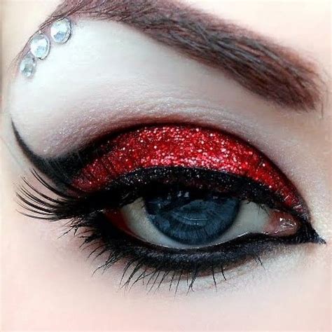 Red Glitter Eyeshadow Best Makeup Ideas Queen Of Hearts Makeup