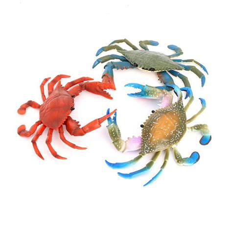 Buy Sduseio 3 Pieces Artificial Plastic Realistic Crab Decor Blue Crab